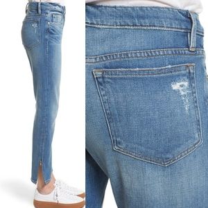 FRAME’Le Boy zip hem crop jean